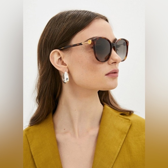 Authentic- Fendi FF 0412/S Sunglasses Dark Havana / Brown Gradient Women's - Picture 4 of 15